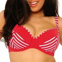 Curvy Kate Red Striped Padded Bikini