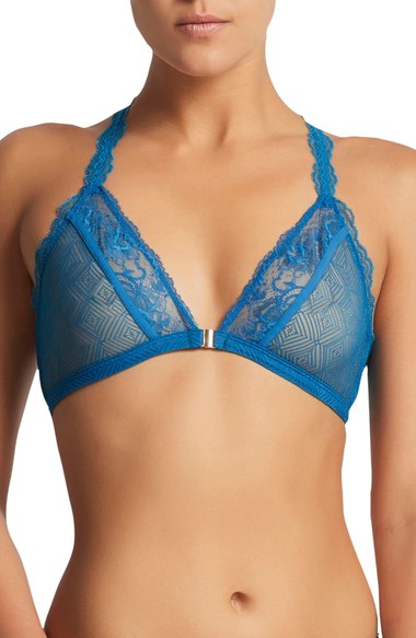 blue lingerie