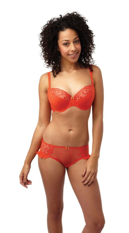 orange bra sets