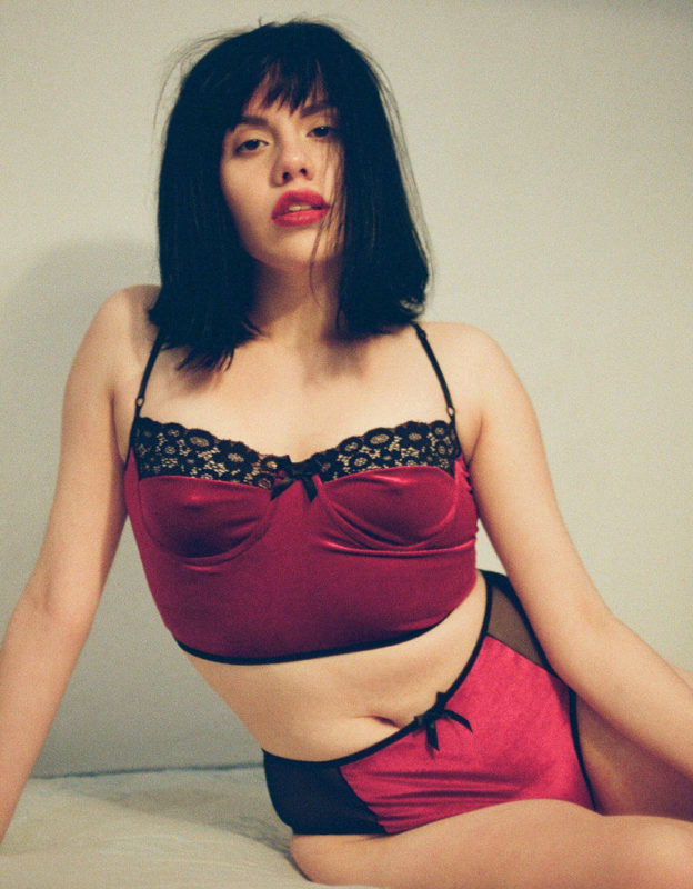 red velvet lingerie