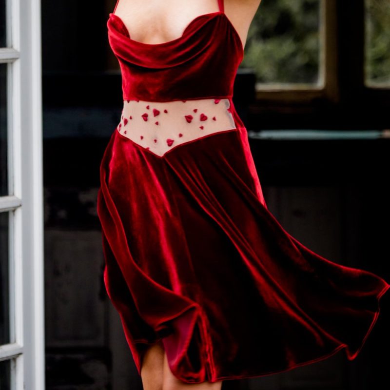 red velvet lingerie