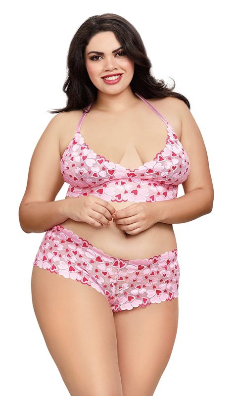 heart-themed lingerie