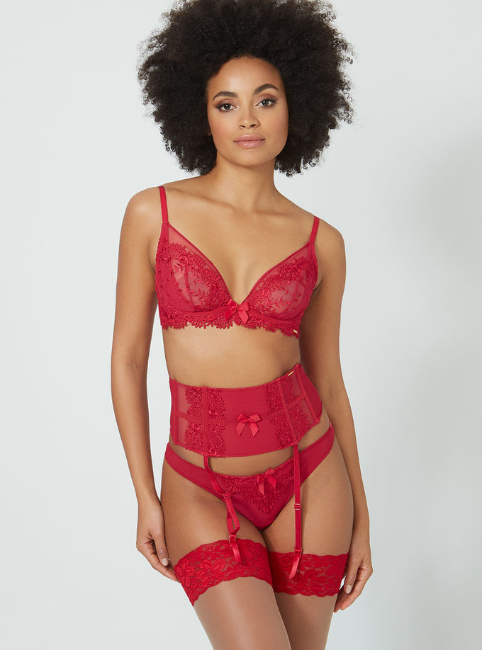red garter belt sets