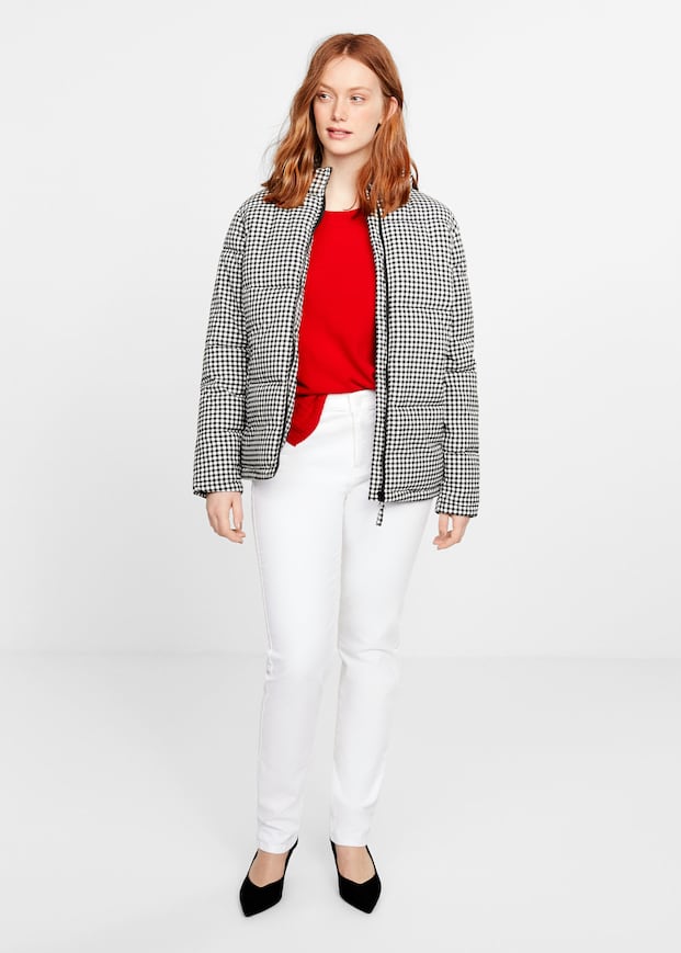 checked coat