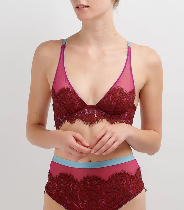 lace plunge bra